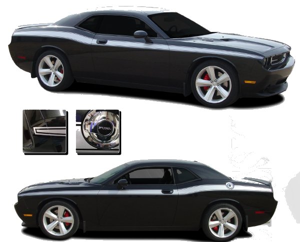 2009-2022 Dodge Challenger Classic Track Side Stripes Kit